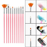 15PCS Nail Brushes Builder Gel Polish Painting Liner Nail Art Draw Print Brushes Set Manicure DIY Dotting Point Tool Kits
